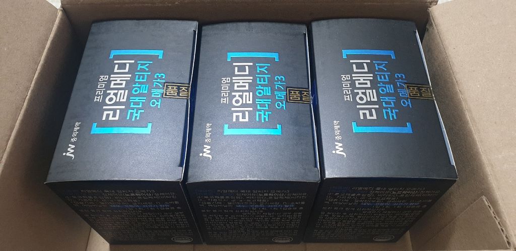 JW중외제약 프리미엄 리얼메디 국대 알티지 오메가3 세트